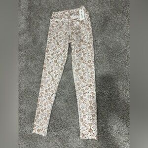 NWT RYLEE + CRU Play X Pink Wildflower Floral Leggings Size 12-14y